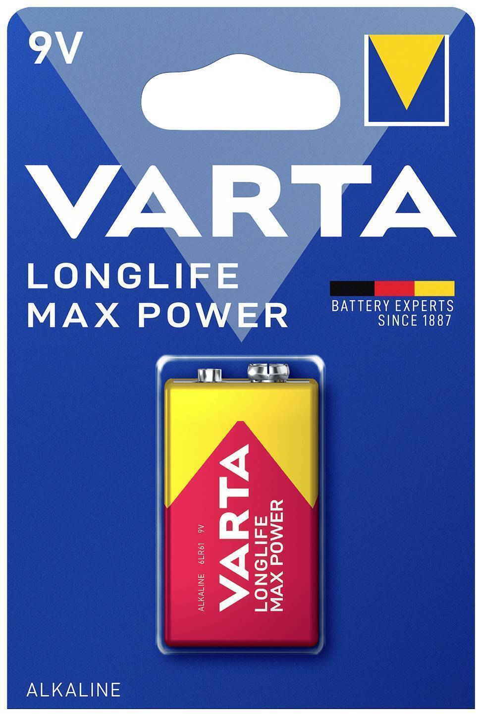 Thumbnail - Batterie Longlife Max Power E-bl. 9v 1er 17,50 Mm 26,50 Mm 48,50 Mm