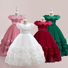 Flower Girls Princess Dress Kids Party Formal Wedding Bridesmaid Prom Dress