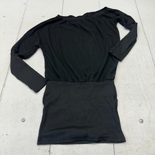 Shein Black Long Sleeve Off The Shoulder Fitted Short Mini Dress Womens Size L