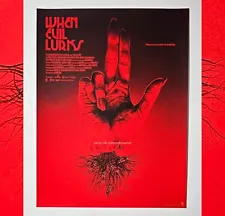 Matt Ryan Tobin WHEN EVIL LURKS Poster Mutant Mondo Texas Frightmare Print x/65