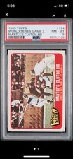 1965 Topps #134 World Series Game #3 Mickey Mantle's Clutch HR PSA 8 NM-MT