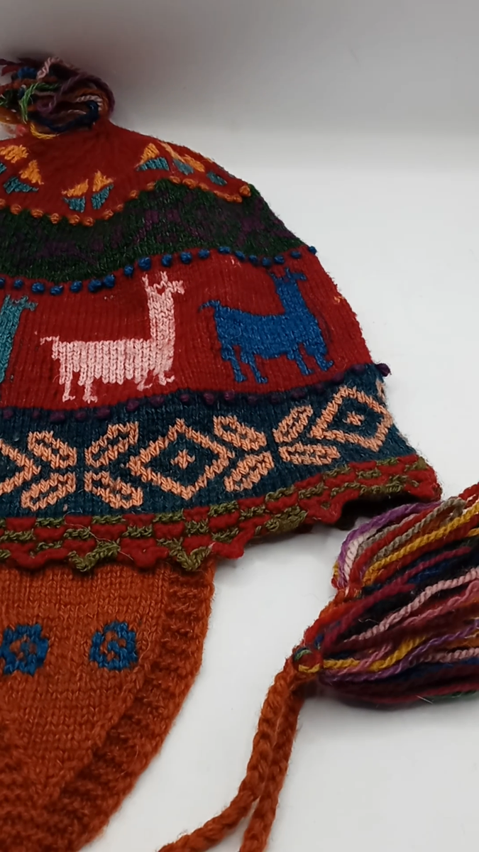 Chullo for Women Handmade Woven in Alpaca Wool Andean  display picture 2