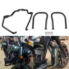 Mustache Engine Guard+Highway Saddlebag Crash Bar For Indian Chief Dark Horse