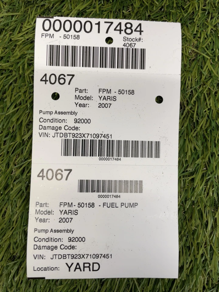 ✅ Toyota Yaris 2008 bomba de combustible OEM Foto 3 de 3