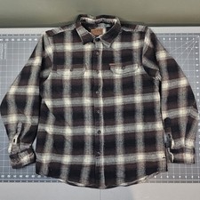 Orvis Flannel Shacket Medium Shirt Jacket Hea...
