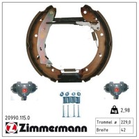 Zimmermann Bremsbackensatz Vormontiert 229Mm Passend FüR CitroËN Berlingo Xsara