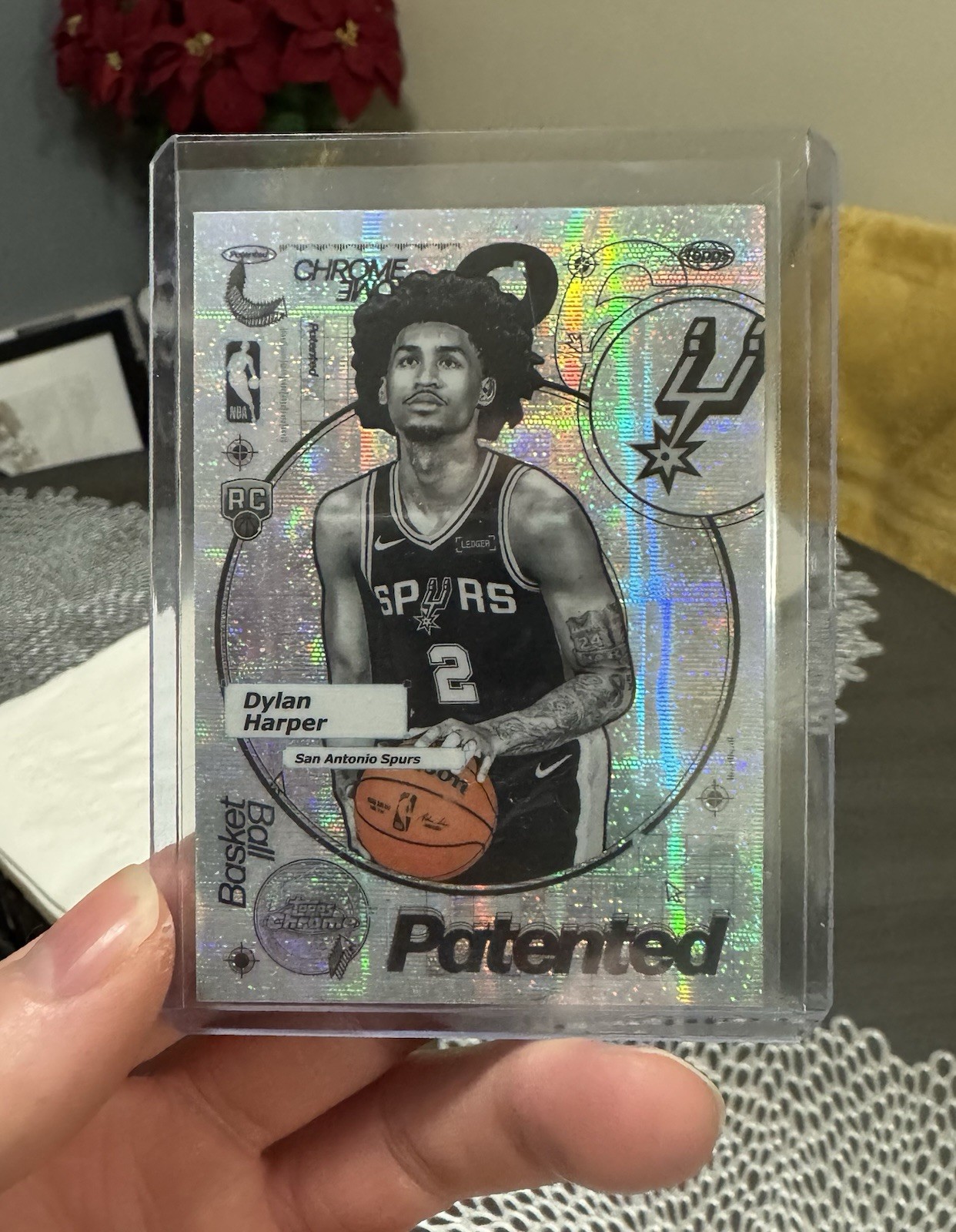 DYLAN HARPER RC 2025-26 Topps Chrome Case Hit SSP Patented San Antonio Spurs