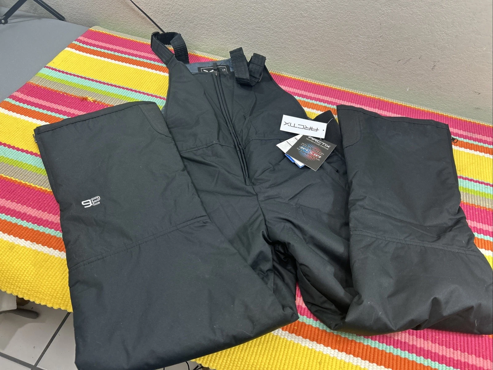 NWT Arctix A6 5K Adjustable Straps Snow Black Insulated Bib Overall Women’s LRG