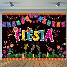 7x5ft Mexican Fiesta Themed Party Backdrop Cinco De Mayo Carnival Decor