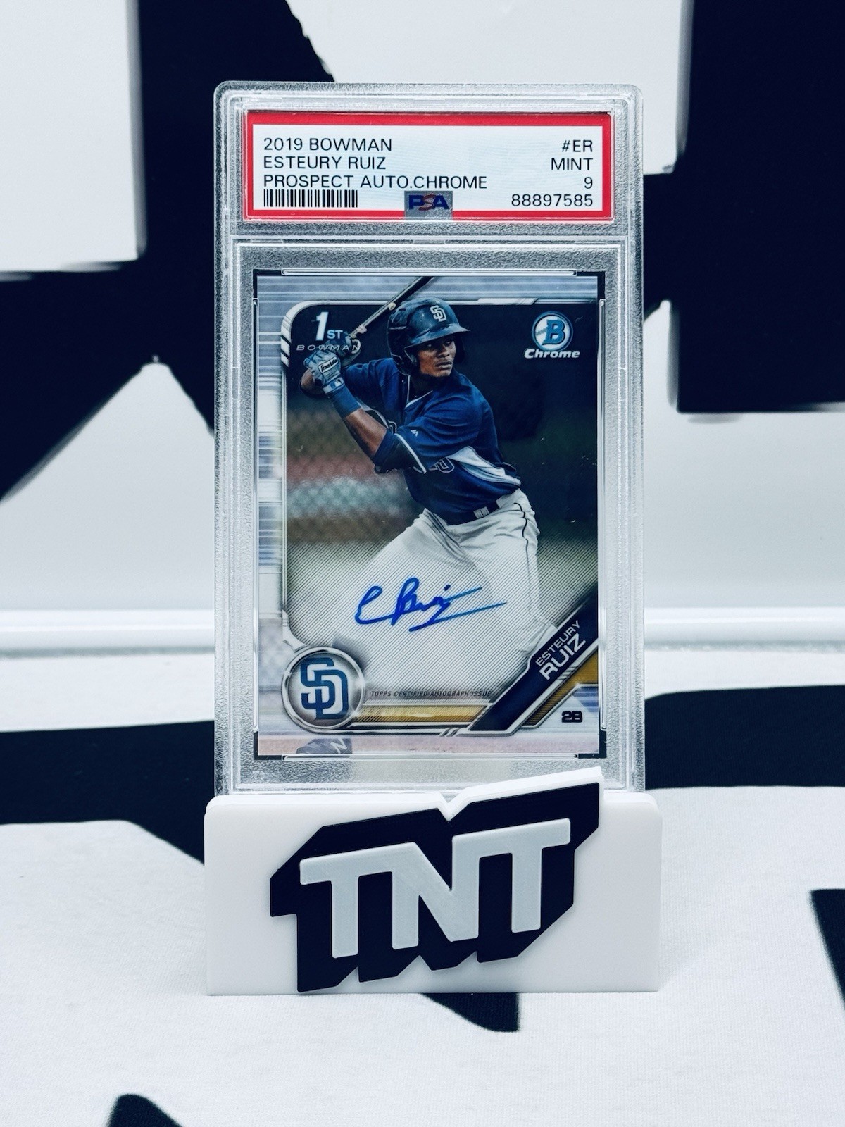 Esteury Ruiz 2019 Bowman Chrome #CDAER Prospect Auto Autograph PSA 9