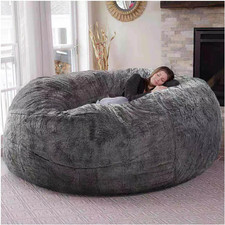 Giant Fur Bean Bag Chair for Adult Living Room Furniture Big round Soft Fluffy F