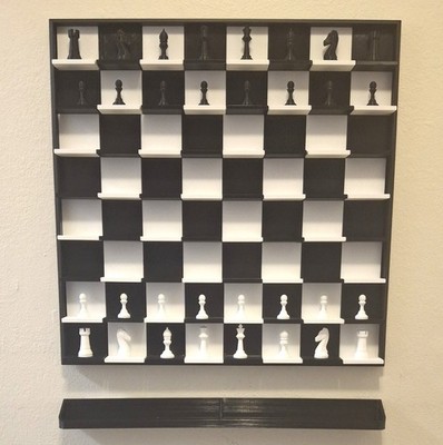 16''x16'' Wall Mounted Chess Set