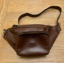 Vintage Robe di Firenze Tan Italian Leather Crossbody Bag Made in Italy