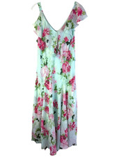 Deadstock Vintage Y2K Dress Womens 12 Romantic Floral Flounce Slip Fairy Romanti