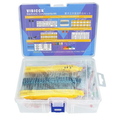 1390Pcs Basic Electronics Component Assortment Kit, Electrolytic Capacitor, C...