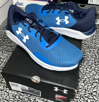 Under Armour UA Charged Pursuit 3 Mens Shoe Size 11.5 NEW Blue/Navy/White w/Box