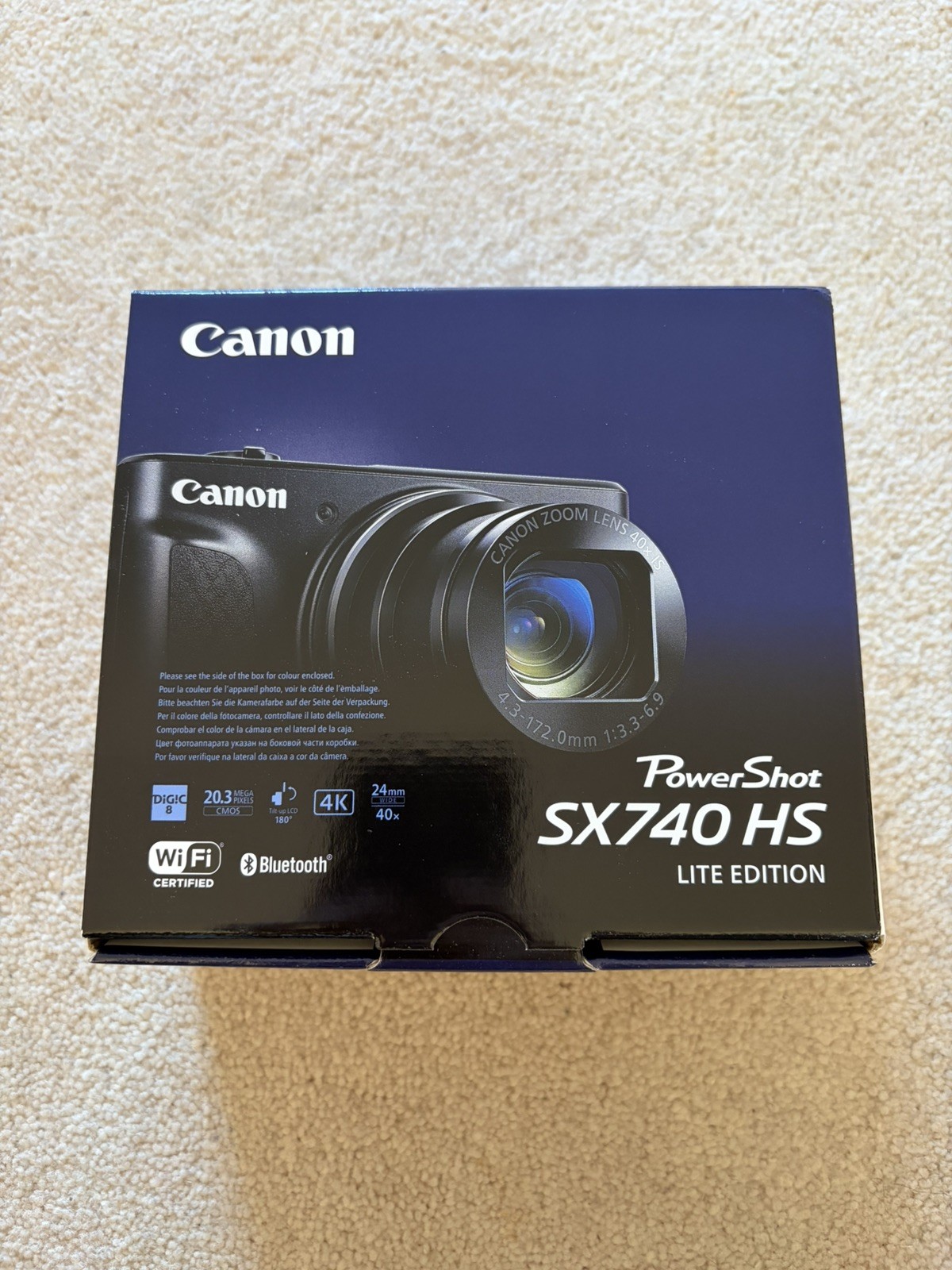 Canon PowerShot SX740 HS Lite Superzoom Kompaktkamera – Schwarz – Brandneu