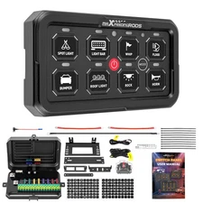 Touch Control Switch Panel For Off-Road Truck Boat 6/8/12 Gang RGB / Blue Light