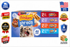 Purina Friskies Shreds Gravy Variety Pack, Wet Cat Food, 5.5 oz Cans 48 Count