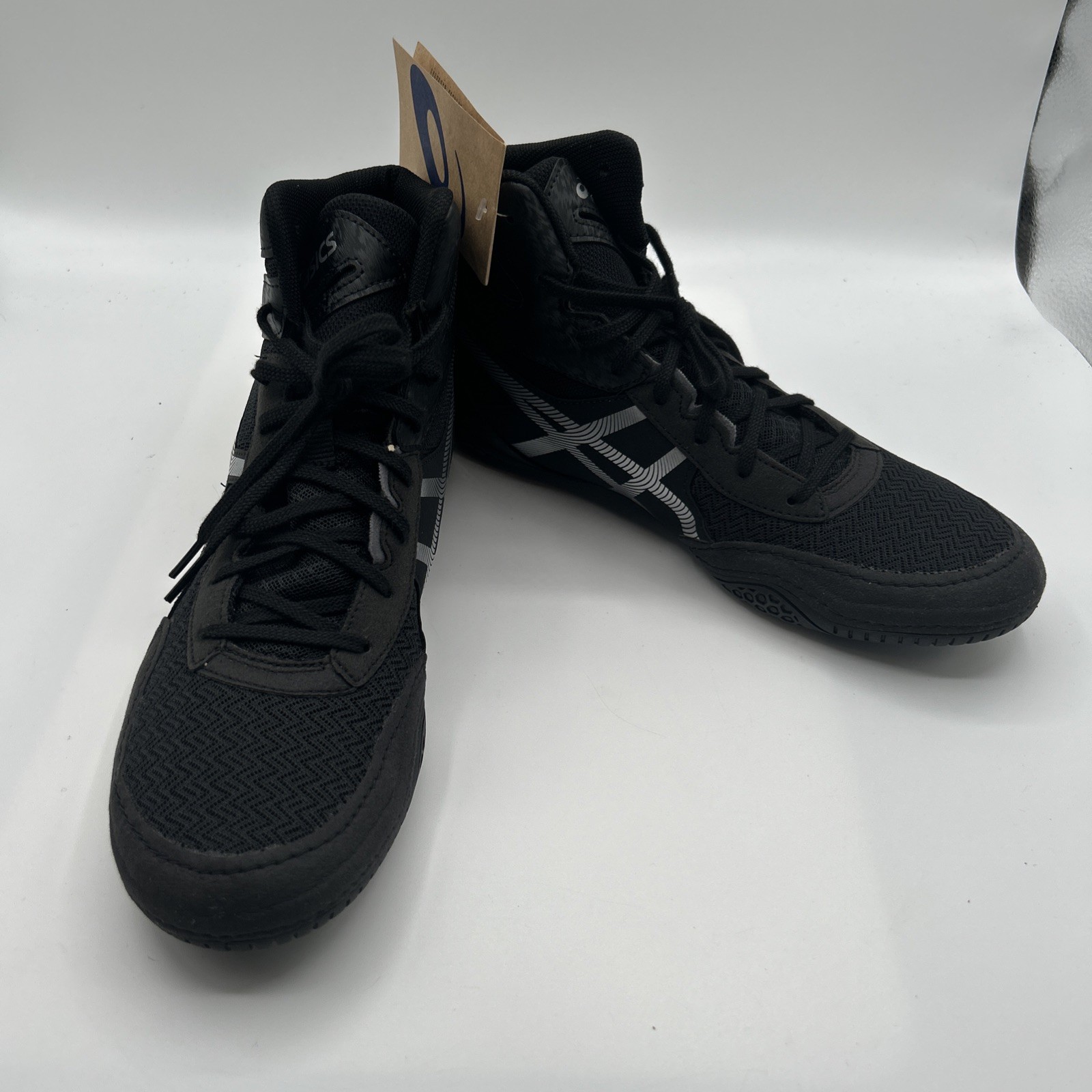 NEW ASICS Matcontrol 3 Black Pure Silver, Men's Size 10.5 M, Wrestling Shoes