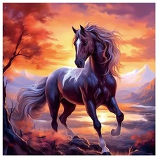 Horse Diamond Painting Kits for Adults, Round Full Drill Diamond Art Kits, 5D...
