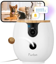 Furbo Mini 360  New 2K QHD Pet Camera - Unlock w/Paid Plan: Dog  Cat White