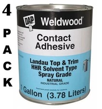 Dap Weldwood Contact Cement Adhesive - Landau Top HHR Solvent Spray 1 Gal 4 Pack