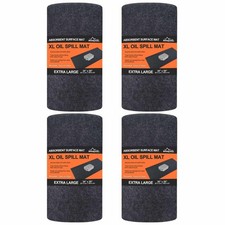 XL Oil Spill Mat 36" x 59" 4-Pack , Premium Absorbent Oil Pad, Reusable, Wa...