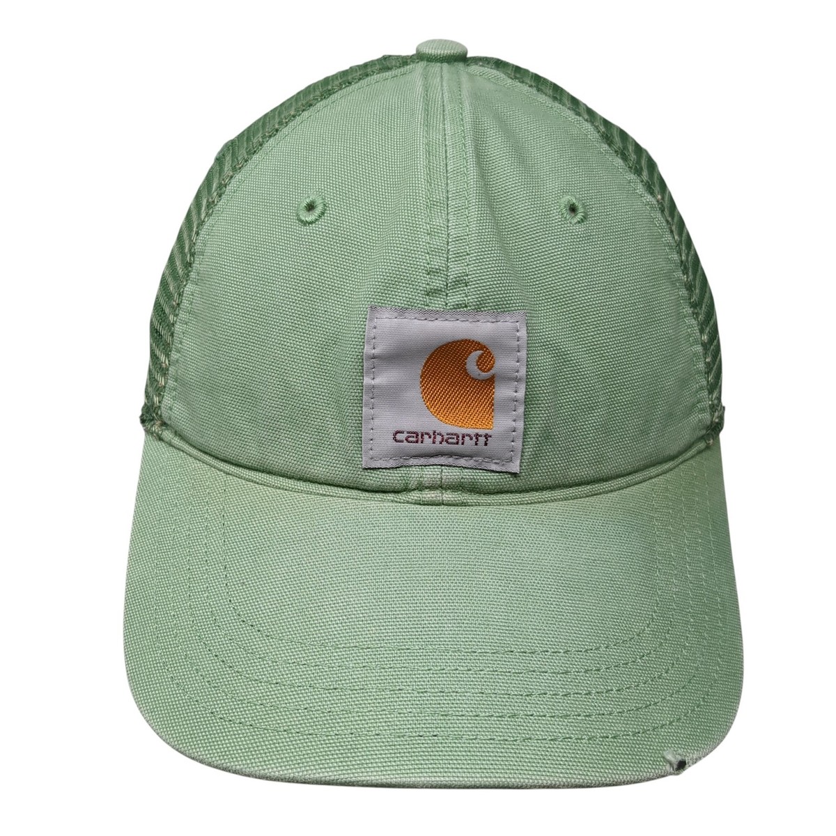 Carhartt Snapback Trucker Hat Green One Size Adjustable Mesh Back