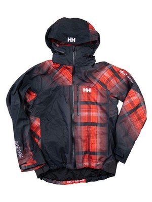 Helly Hansen Veste Breacan isolierte Skijacke Medium Herren rot und schwarz kariert
