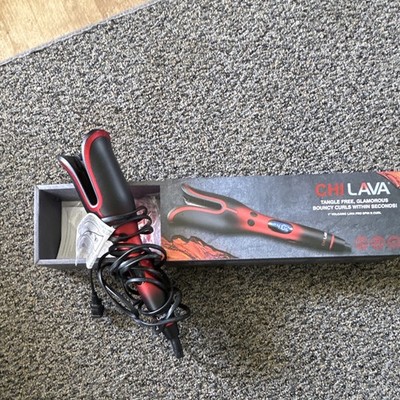 CHI LAVA Pro Spin N Curl 1in Rotating Curling Iron Volcanic Lava Dual Voltage