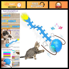 Interactive Cat Toy Ball for Indoor Cats - Fast Rolling, Chirping, Motion Activa