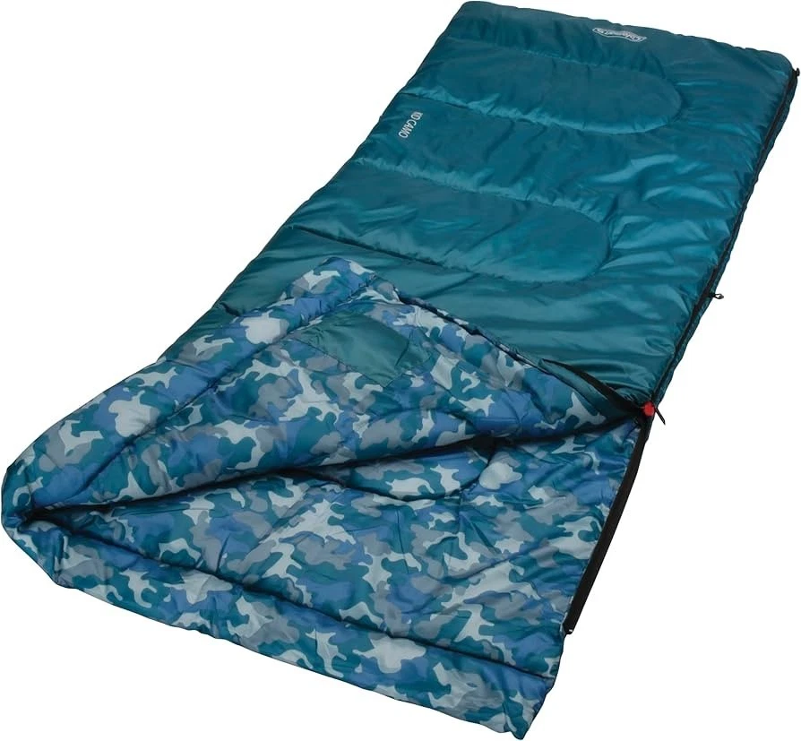 Coleman Kids 50°F Sleeping Bag for Children up to 5ft Tall, Comfortable Youth Sl