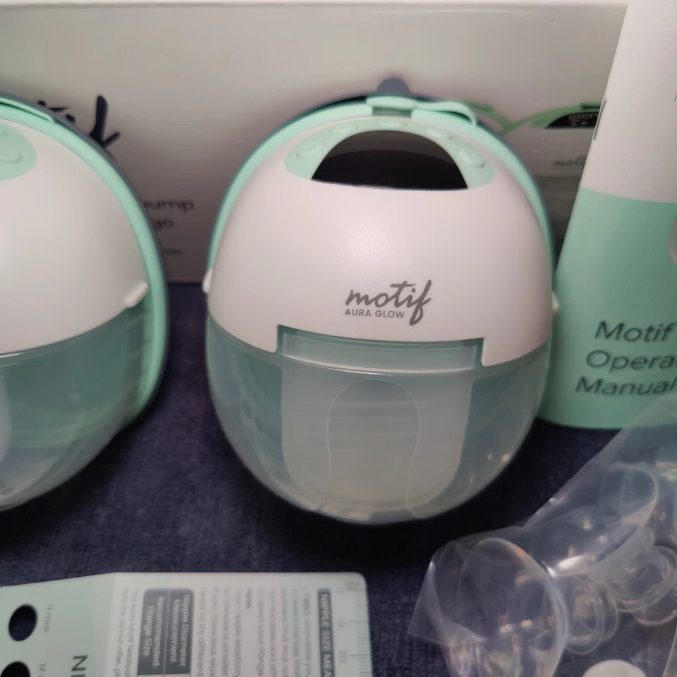 Extractor de leche portátil Motif Aura Glow manos libres con luz nocturna / LEER DESCRIPCIÓN Foto 4 de 4