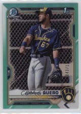 2021 Bowman Chrome Prospects Aqua Refractor 43/125 Jeferson Quero #BCP-181 3a1