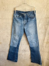 Vtg 60s 70s Levi  s 646 Big E Hippie Patchwork Jeans 34x32