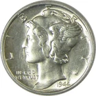 1944 Mercury Silver Dime AU About Uncirculated 10c Coin SKU:CP349