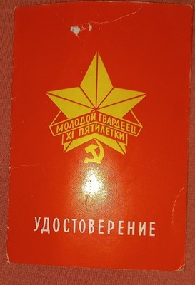 Certificate of Young Guardsman11th Five-Year Plan(A41)