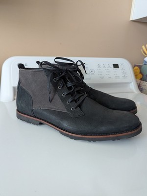 Timberland Men's Kendrick A1N21 Black Leather Cukka Lace Up Shoes Boots Sz 12