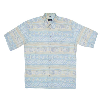 NICK TAYLOR Herren Hemd Blau Fair Isle M