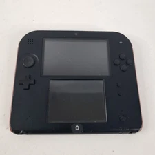 Nintendo 2DS Console Red Cracked Model Etr-001 No Charger For Parts Or Repair 