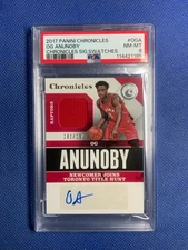 2017-18 Panini Chronicles Signature Swatches #CSS-OGA OG Anunoby /199 PSA 8