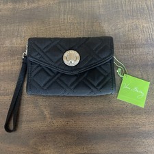 Vera Bradley Your Turn Smartphone Wristlet Wallet Quilted Black New Turn Lock