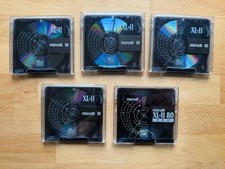 MAXELL XL-II 80 minute MiniDiscs with cases x4 + x1 Pro