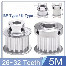 5M 26~32 Teeth Synchronous Wheel Timing Belt Pulley for 15/20/26mm Belt Width