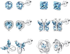 Hypoallergenic Screw Back Earrings for Girls Women Surgical Stainless Steel Stud