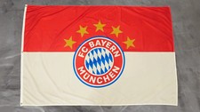 Fahne Flagge FC Bayern München Logo 5 Sterne - 120 x 180 cm