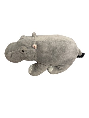 Gray Hippopotamus Plush Stuffed Animal Toy 12  Wild Republic