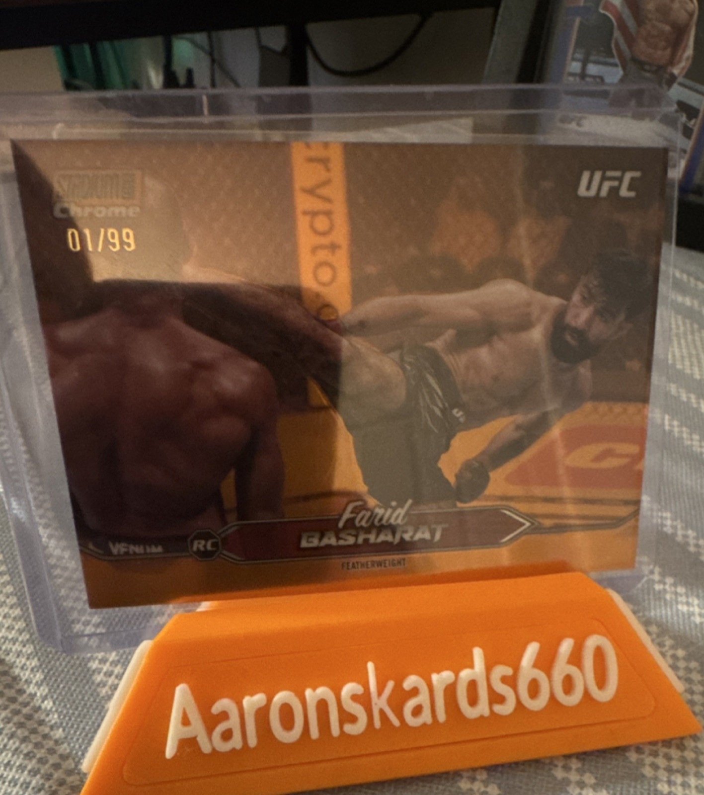 Topps UFC Chrome 2024 Farid Basharat #C-103 Rookie Serial Numbered /99