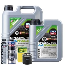 Motoröl 5W30 LIQUI MOLY Special Tec Aa 6L +MANN Ölfilter +Spülung +Cera Tec